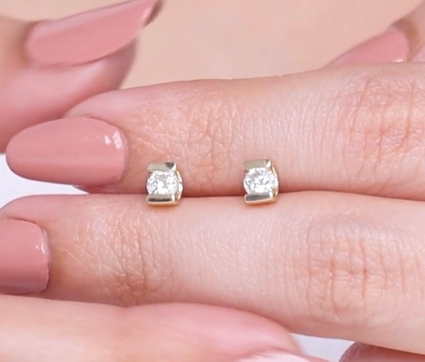Tension Stud Diamond Earrings