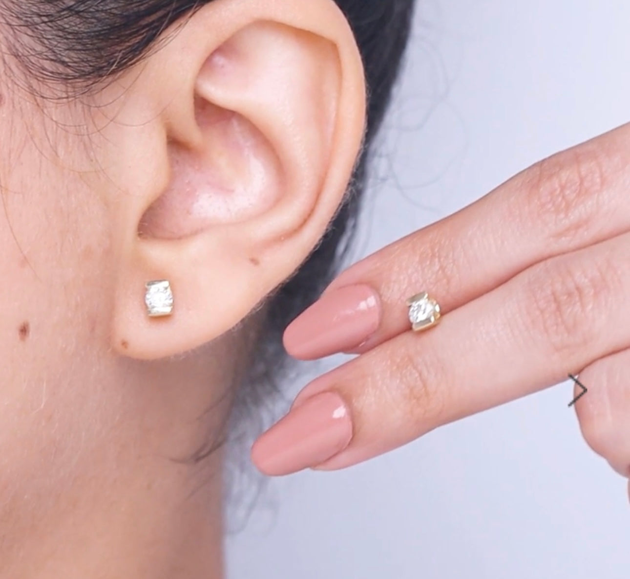Tension Stud Diamond Earrings