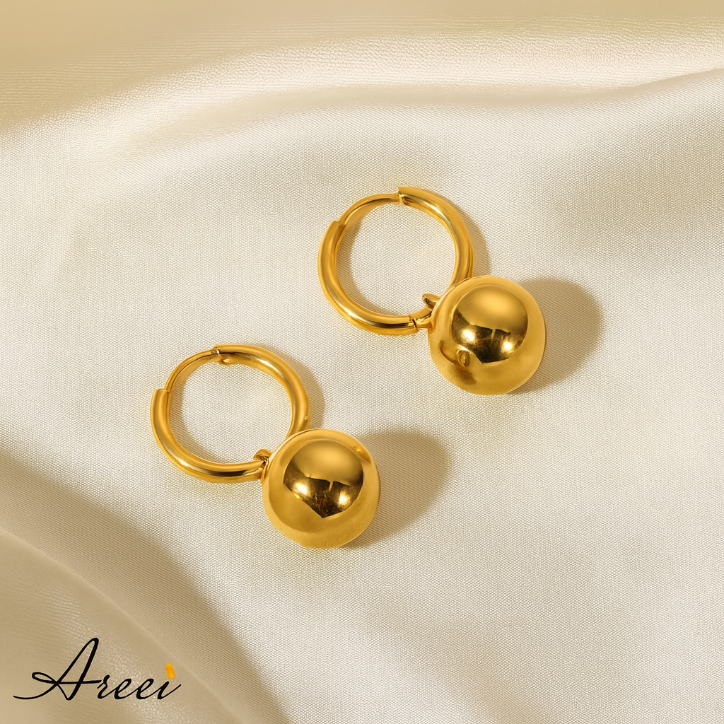 Boho Ball Hoop Earrings