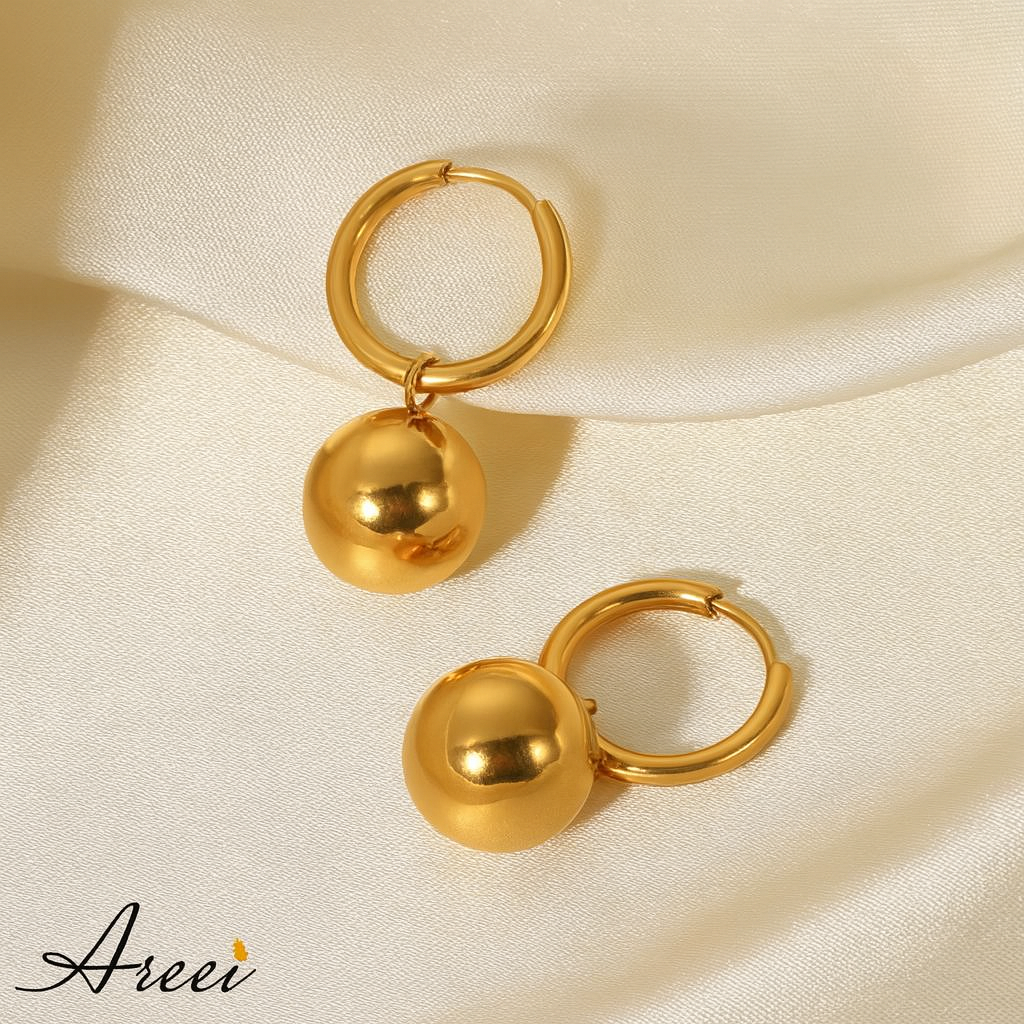 Boho Ball Hoop Earrings