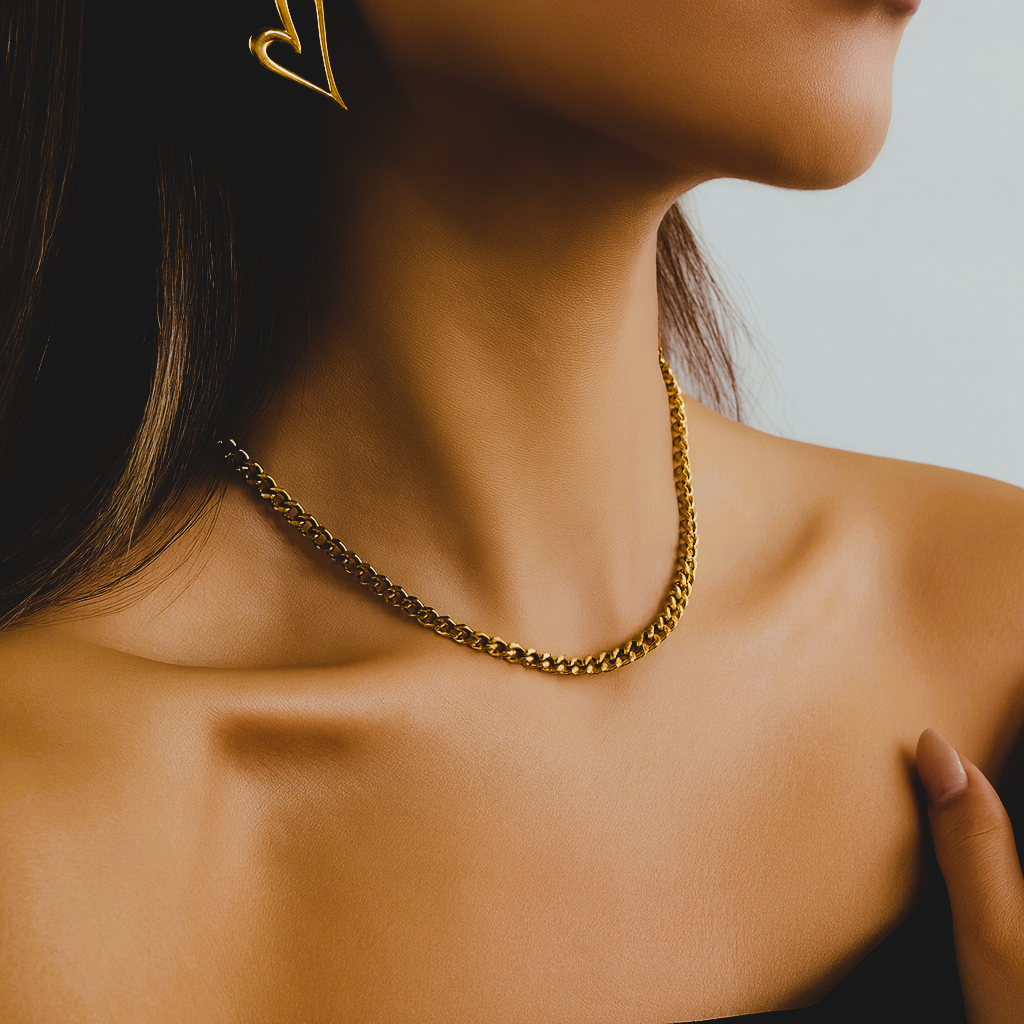 Flat Link Chain Necklace
