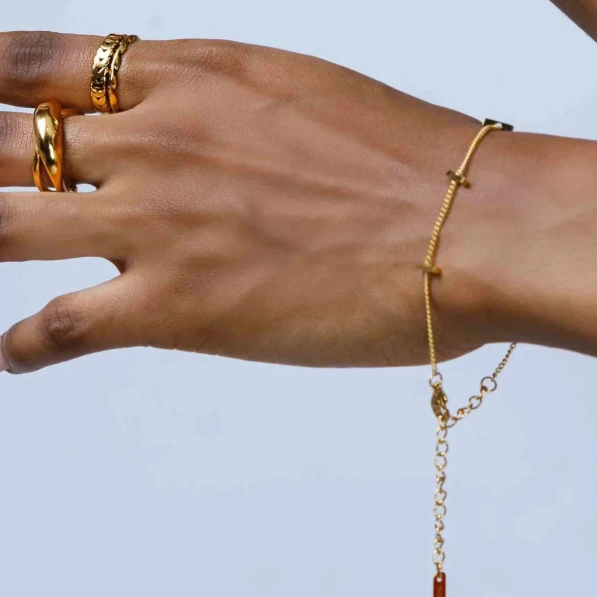 Minimalist 18k gold plated bar chain