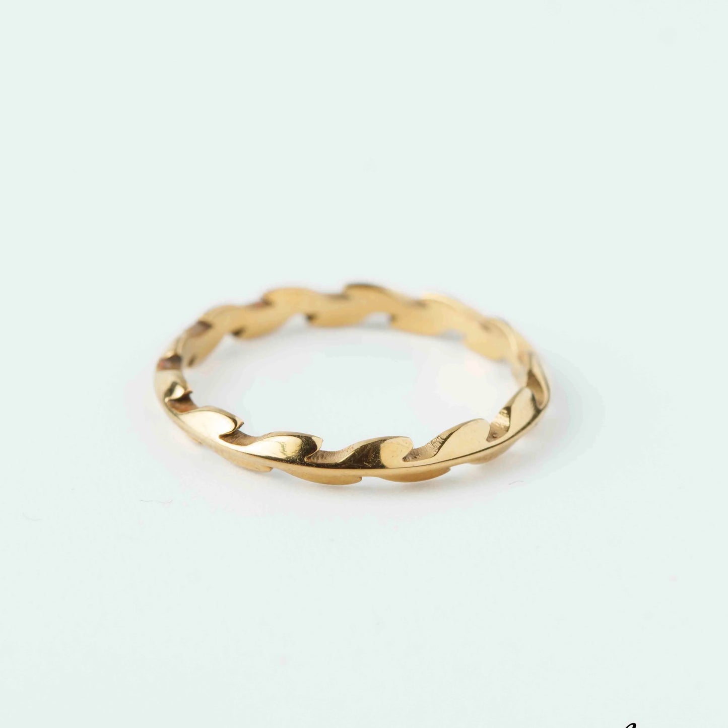 Minimalist thin band 18k gold plated tarnish free ring