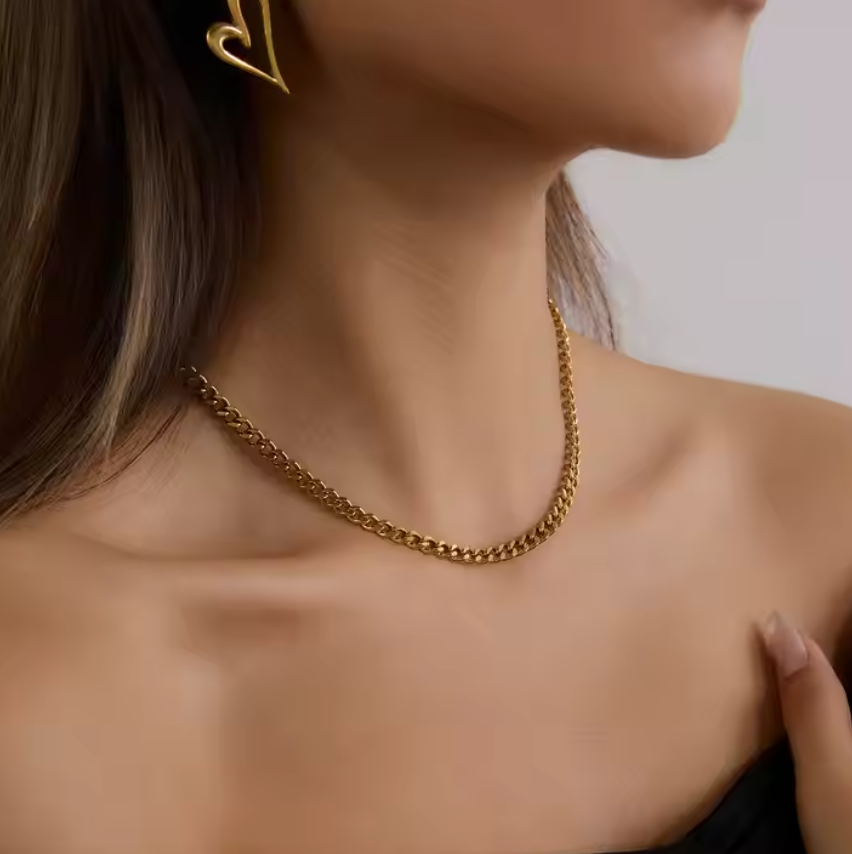 Flat Link Chain Necklace