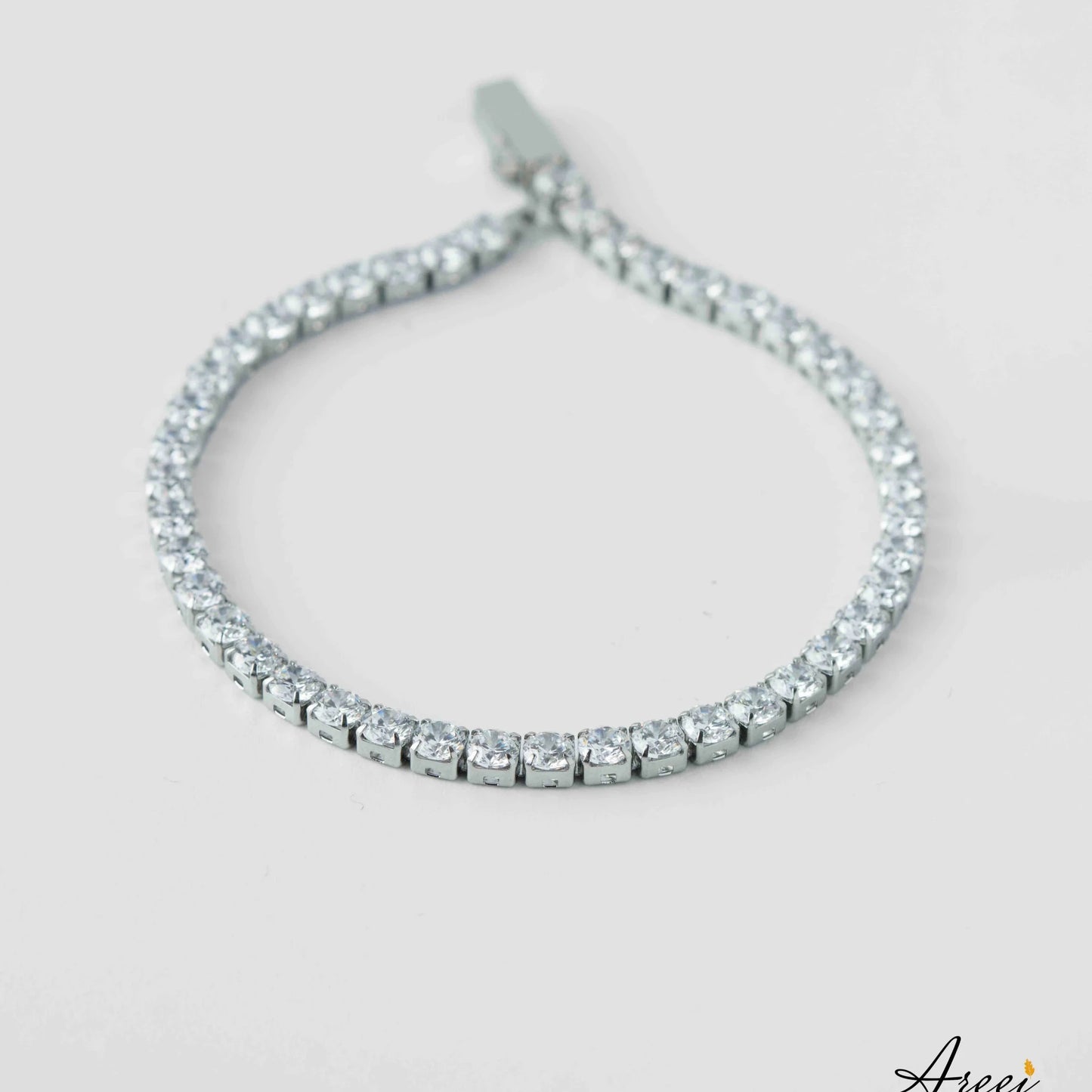 Silver tennis bracelet