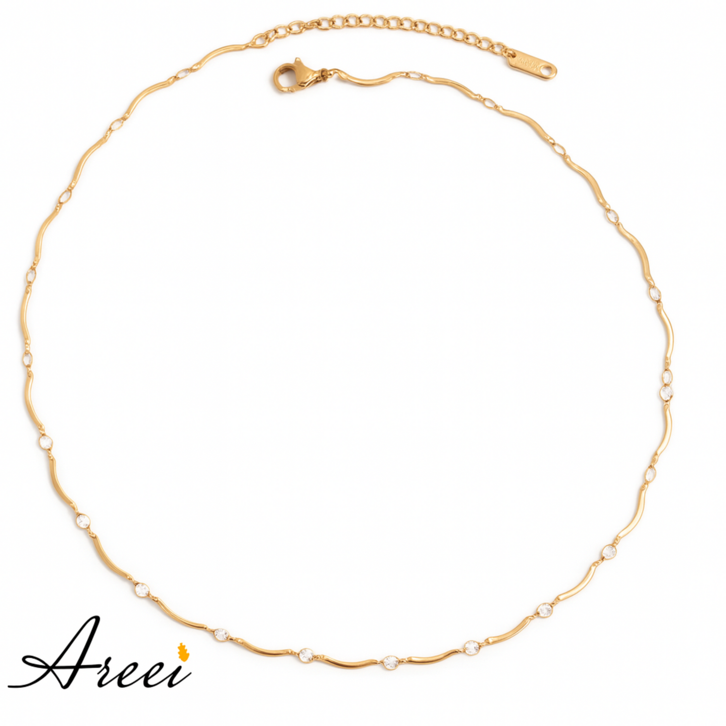 Dainty textured choker Chain