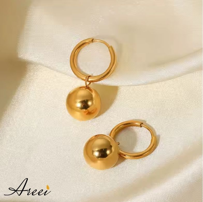 Boho Ball Hoop Earrings