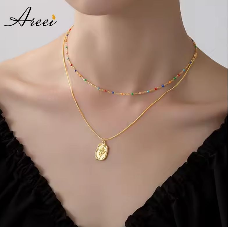 Rose Coin Necklace