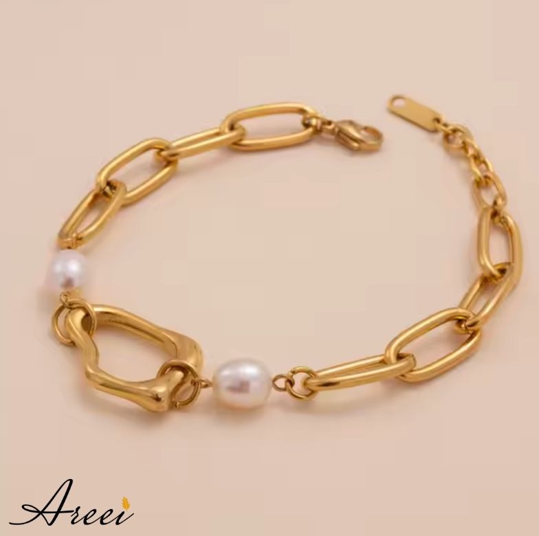 Irregular Pearl Pendant Bracelet