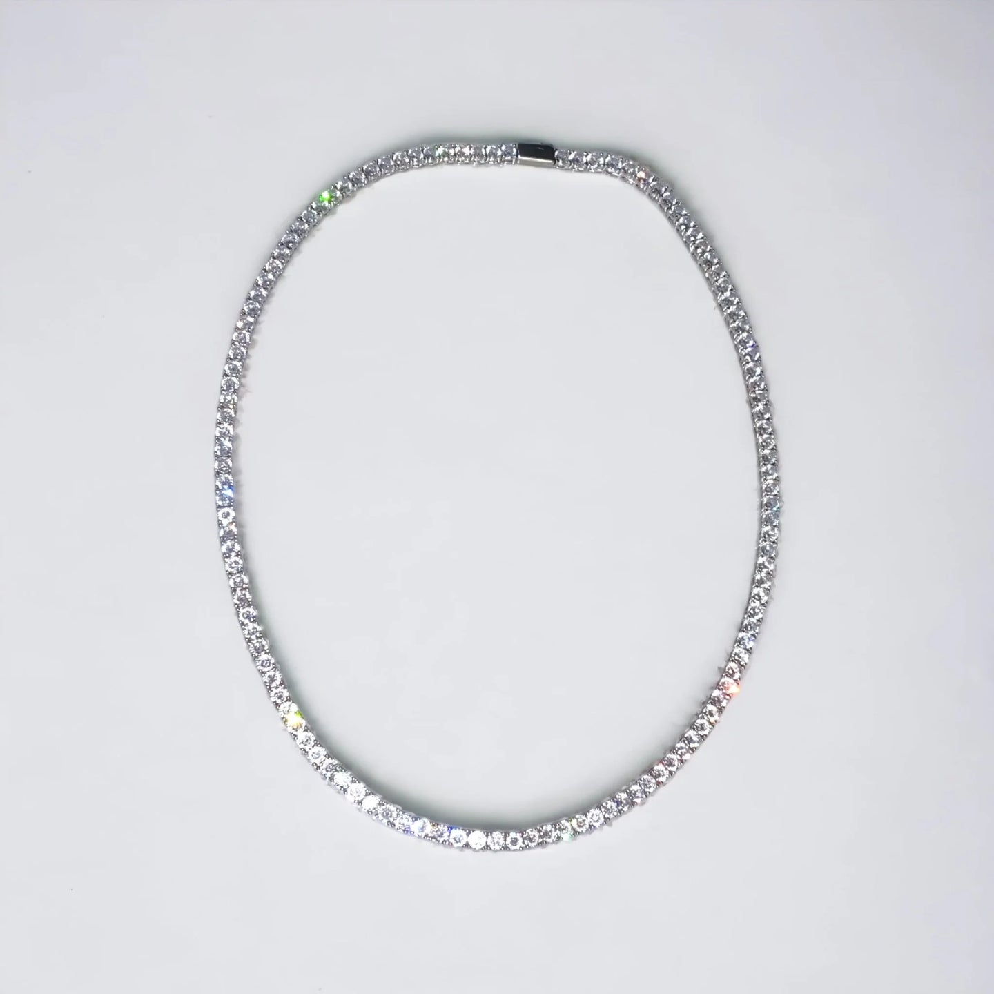 Cubic Zirconia Diamond Tennis Necklace