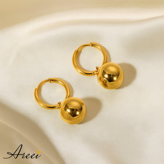 Boho Ball Hoop Earrings