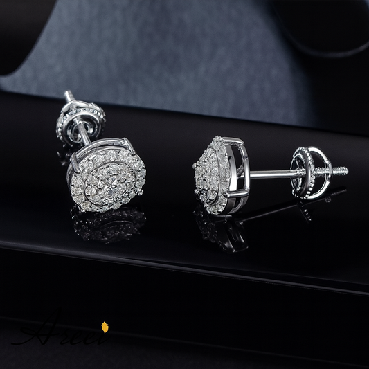 Cluster Moissanite Stud Earring