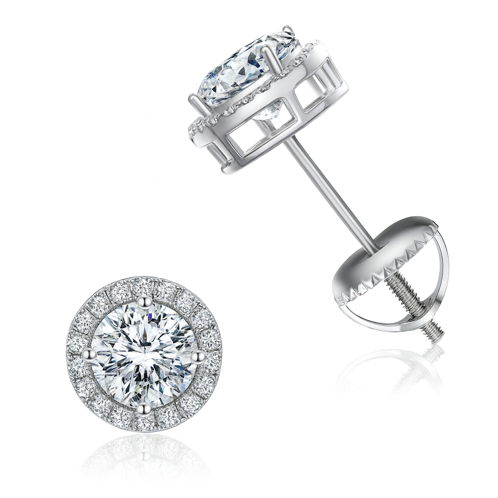 Crown Jewel Diamond Stud Earrings