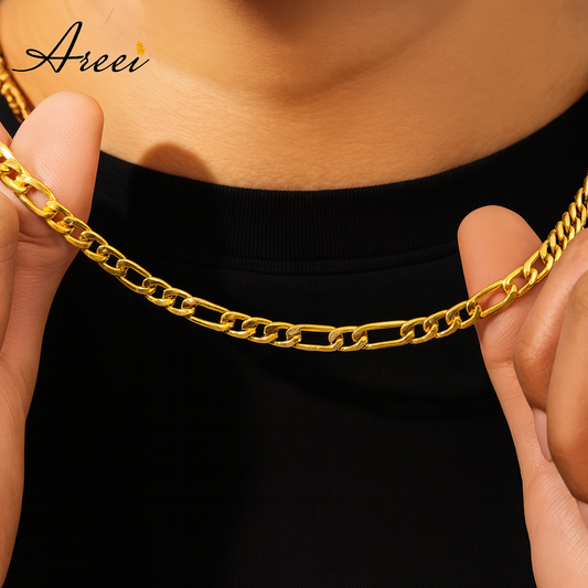 Figaro Rope Cuban Chain Necklace