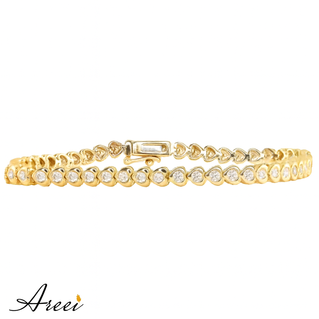 Heart Tennis Bracelet