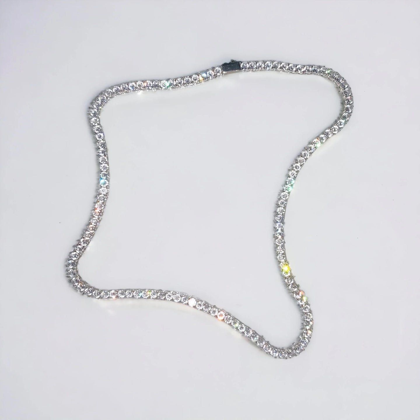 Cubic Zirconia Diamond Tennis Necklace