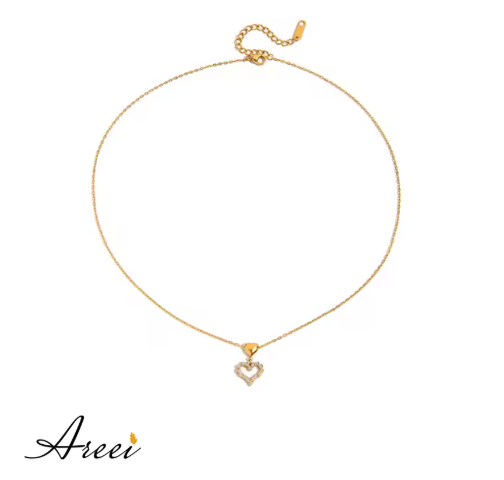 Hollow Heart Pendant Necklace