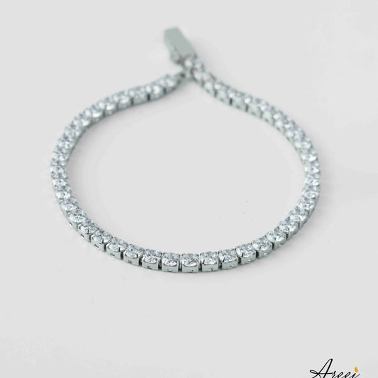 Silver tennis bracelet 