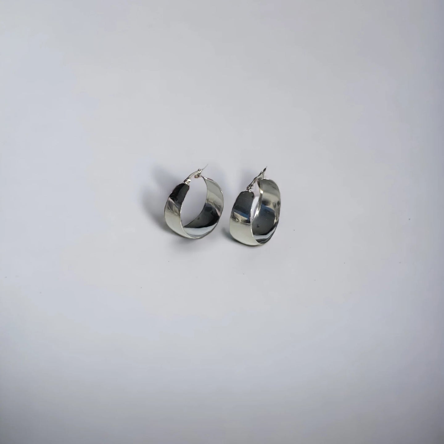 chunky silver hoop earrings