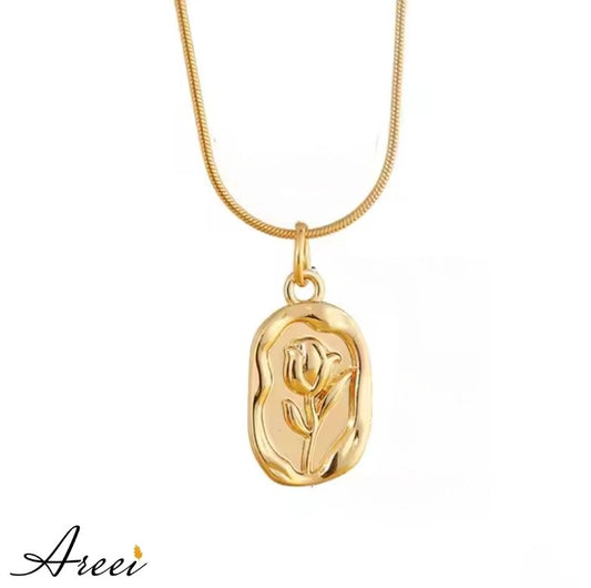 Rose Coin Necklace