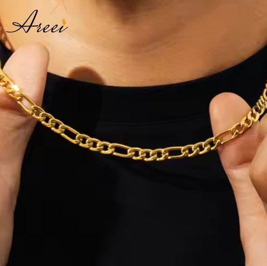 Figaro Rope Cuban Chain Necklace