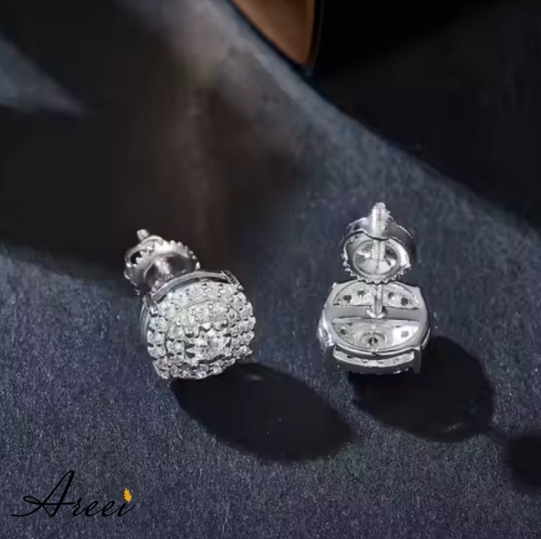 Cluster Moissanite Stud Earring