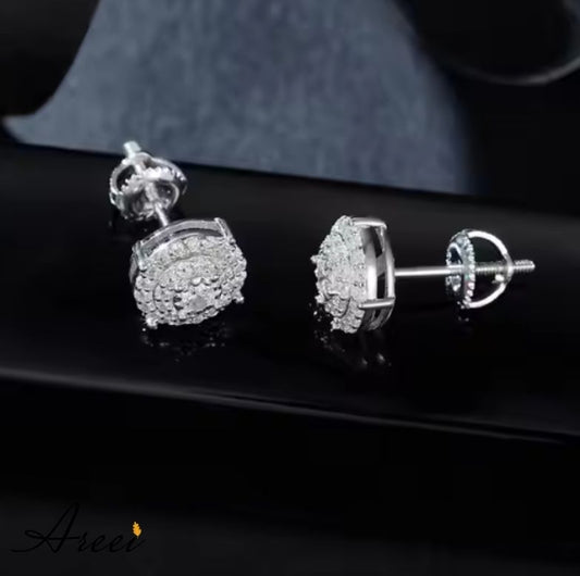 Cluster Moissanite Stud Earring
