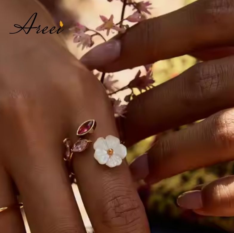 Purple Pink Flower Ring