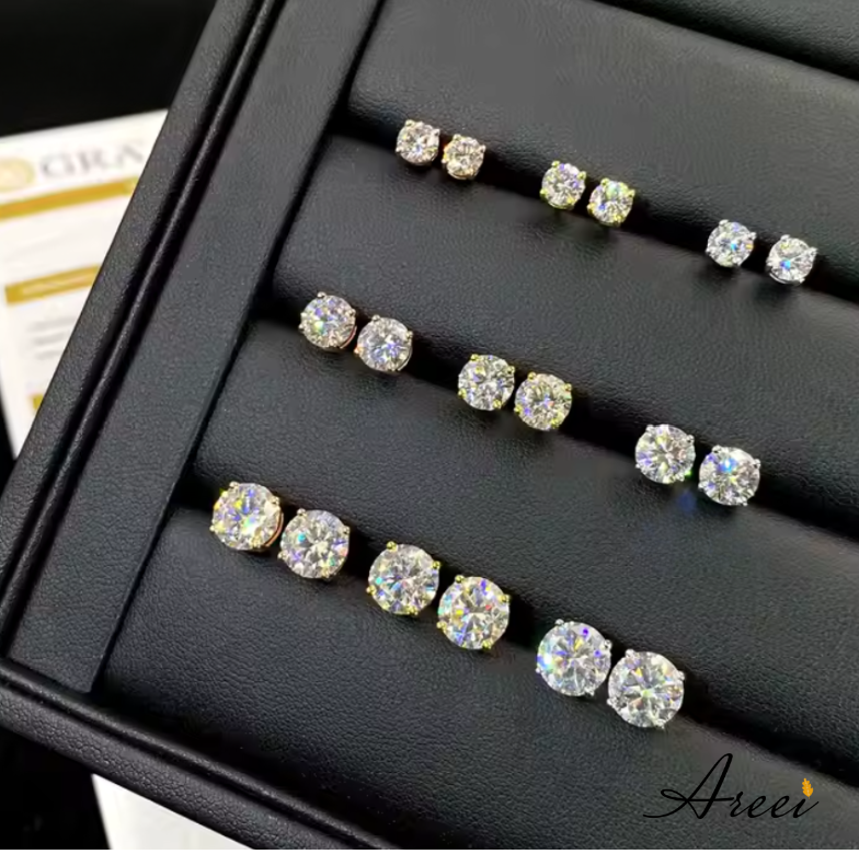 Louie Moissanite Stud Earring