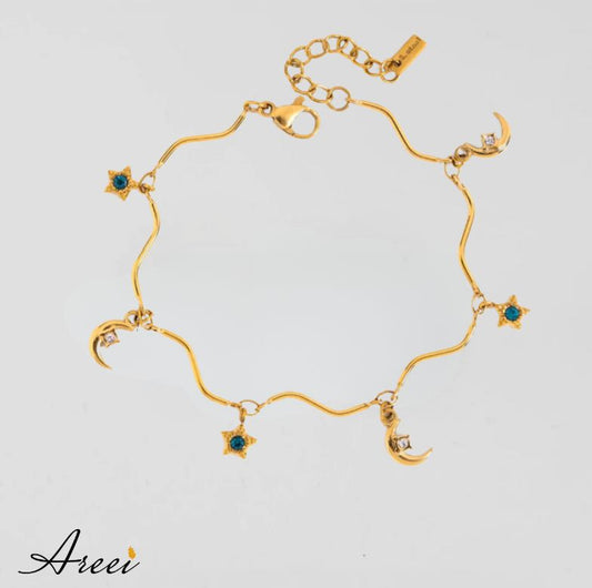 Moon & Star Charm Bracelet