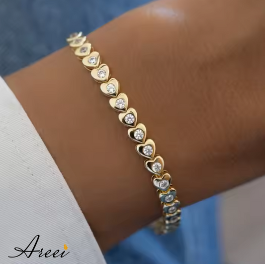 Heart Tennis Bracelet